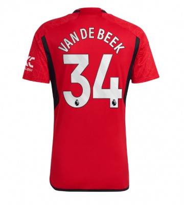 Manchester United Donny van de Beek #34 Replika Hjemmebanetrøje 2023-24 Kortærmet